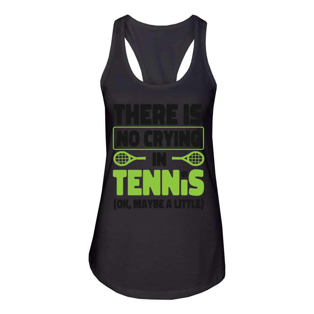 Funny Tennis Player Racket There Women's Racerback Tank