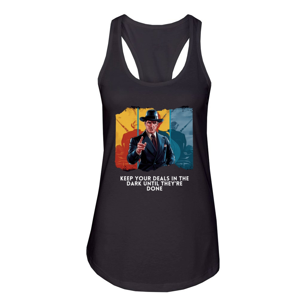 Keep Your Deals in the Dark Vintage Wisdom Women's Racerback Tank