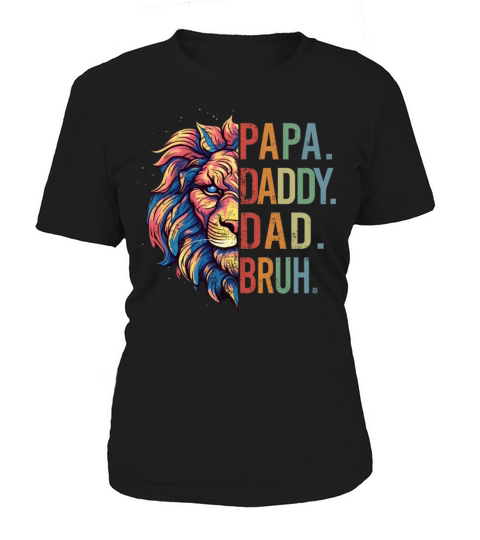 Papa Daddy Dad Bruh Retro Groovy Fathers Day Women's T-Shirt