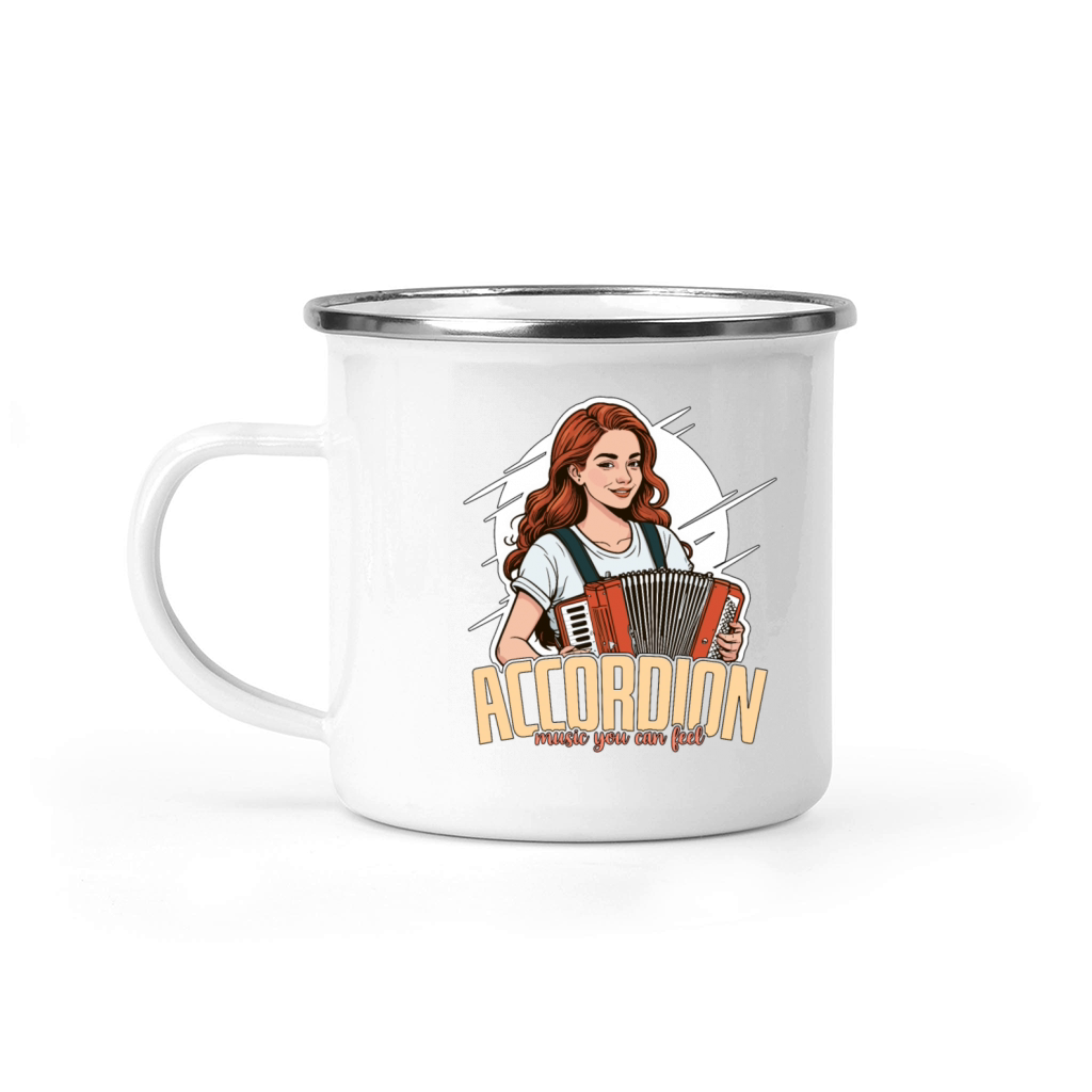 Accordion Music You Can Feel Folk Music Enthusiast Camping Mug