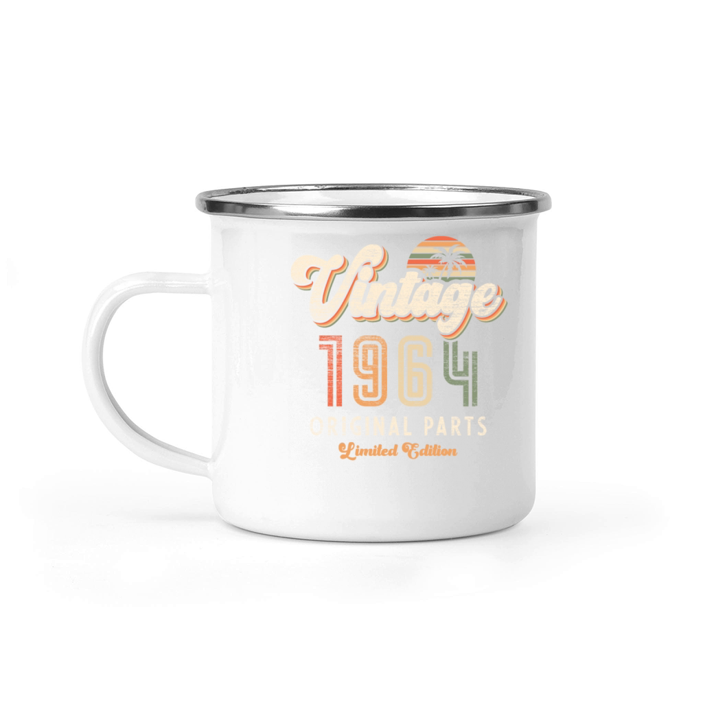 Vintage 1964 Birthday Retro Camping Mug