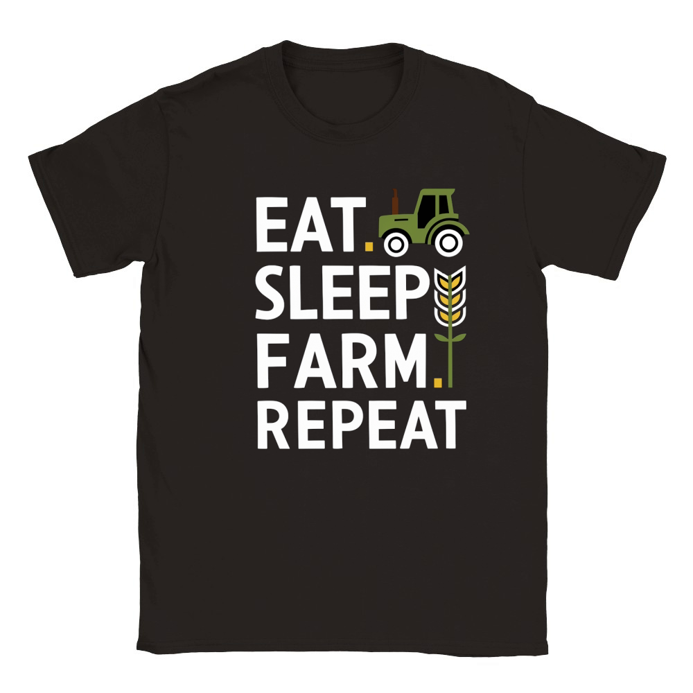 Eat Sleep Farm Repeat t Classic Kids Crewneck T-shirt