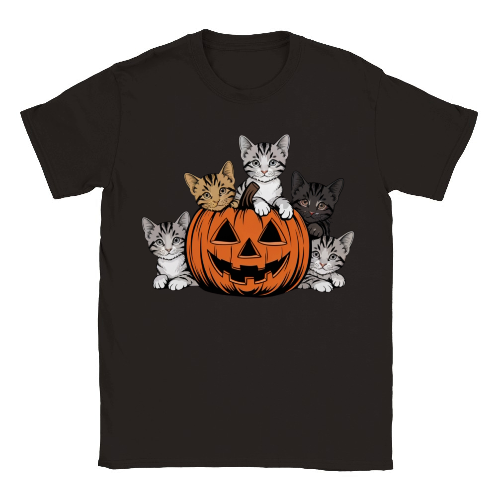 Vintage 90s Cat Halloween Retro Spooky Season Classic Kids Crewneck T-shirt