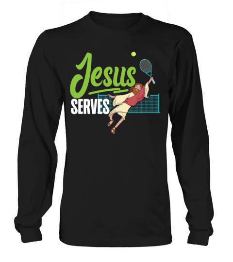 Funny Tennis Player Racket Jesus Long sleeved Unisex