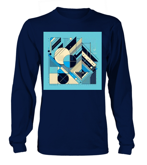 Minimalist Geometric Shapes Retro Style Long sleeved Unisex