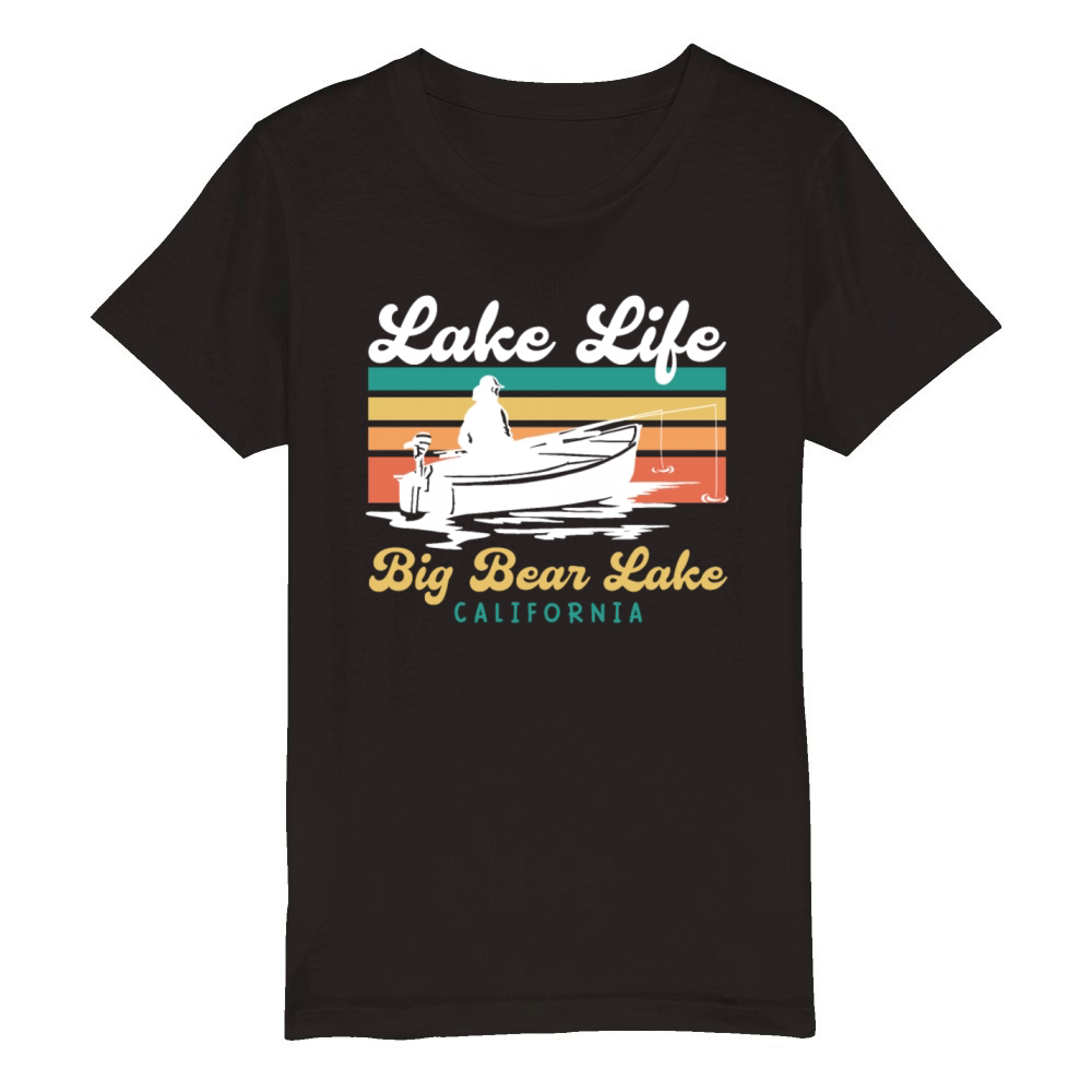 BIG BEAR LAKE CALIFORNIA LAKE LIFE Vintage Organic Kids Crewneck T-shirt
