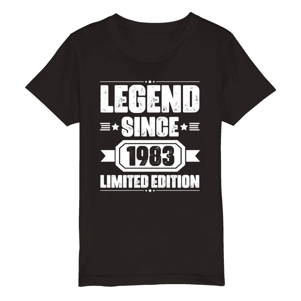 Legend Since 1983 Limited Edition Birthday (2) Organic Kids Crewneck T-shirt