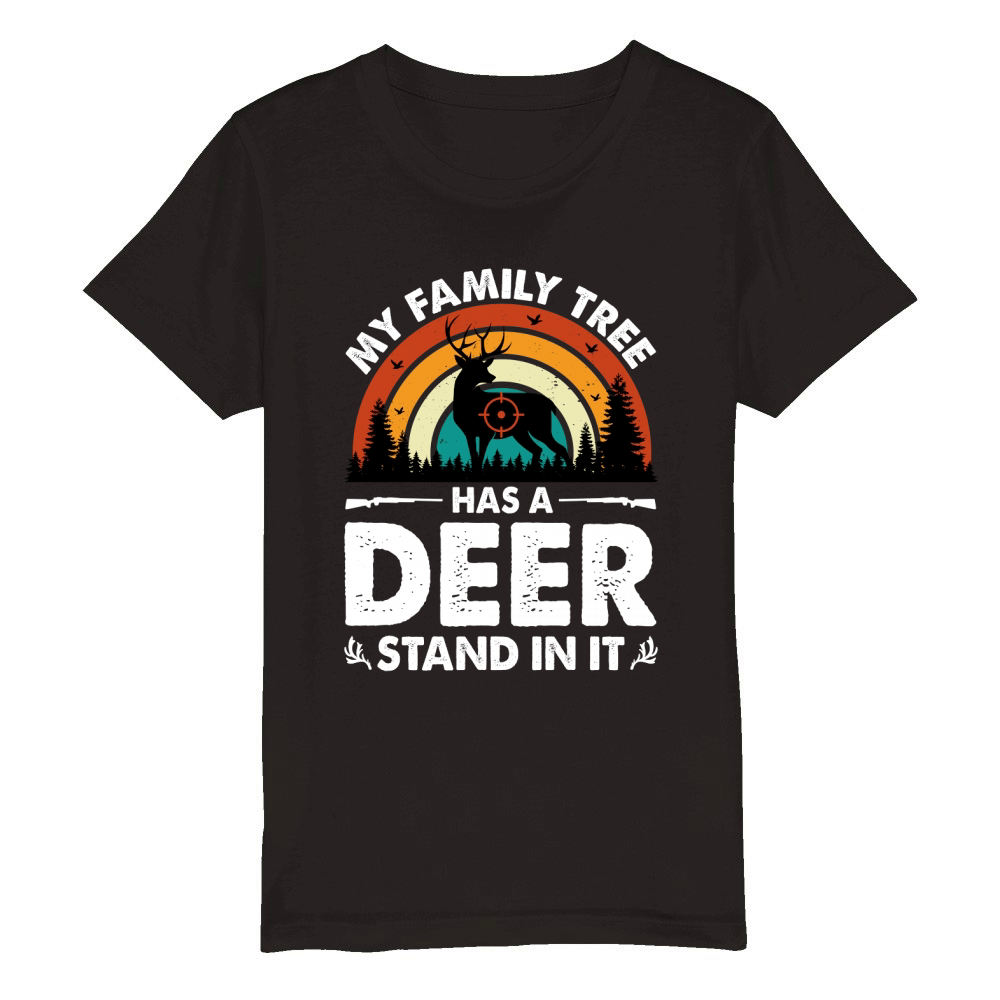 My Family Tree Has A Deer Stand In (2) Organic Kids Crewneck T-shirt