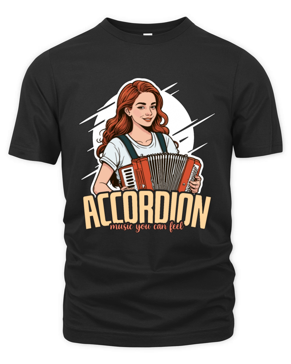 Accordion Music You Can Feel Folk Music Enthusiast Organic Unisex T-shirt