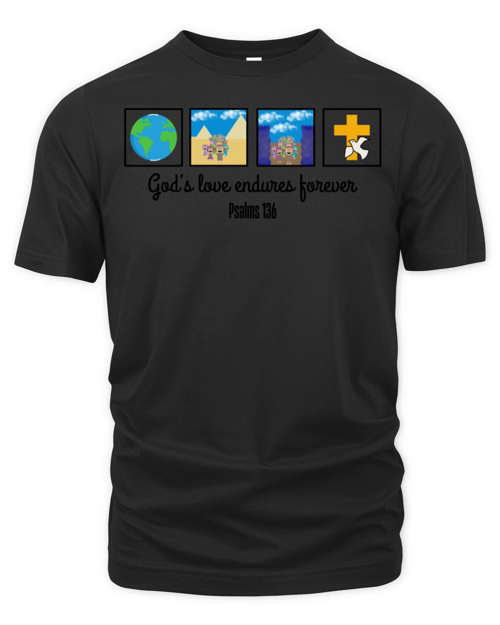 Gods love endures forever - Psalms 136 Organic Unisex T-shirt