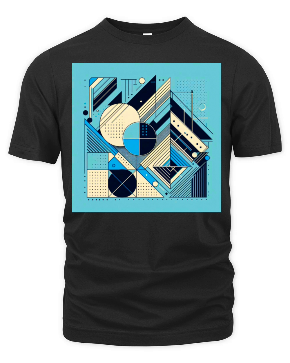 Minimalist Geometric Shapes Retro Style Organic Unisex T-shirt