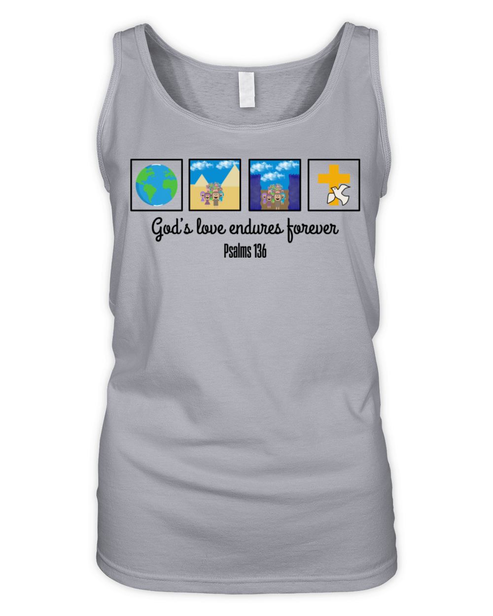 Gods love endures forever - Psalms 136 Organic Women's Tank Top