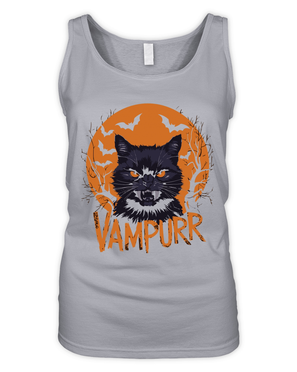 Halloween Cat Art Vampurr Vampire Organic Women's Tank Top