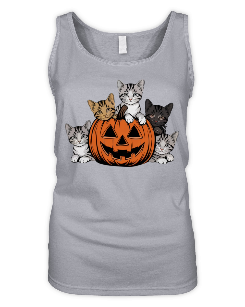 Vintage 90s Cat Halloween Retro Spooky Season Organic Women's Tank Top