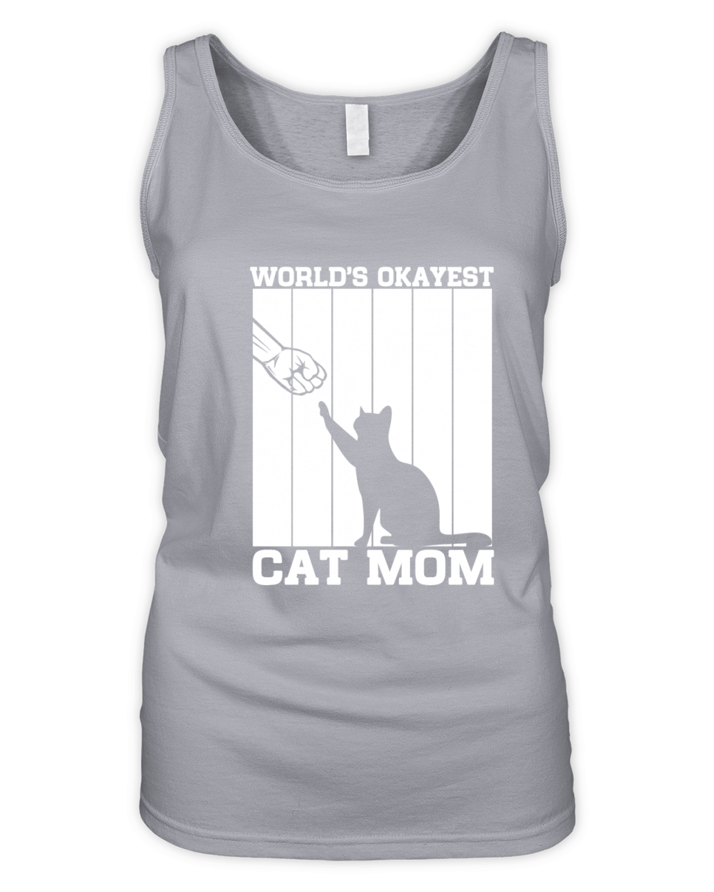 Worlds okayest cat mom 02 Organic Women's Tank Top