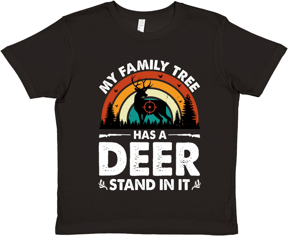 My Family Tree Has A Deer Stand In (2) Premium Kids Crewneck T-shirt