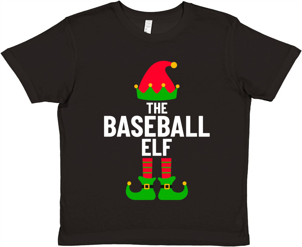 The Baseball Elf Christmas Premium Kids Crewneck T-shirt