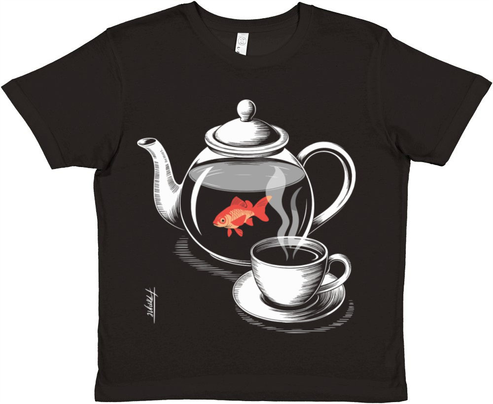 Twin Peaks A Fish In The Percolator Vintage Coffee Premium Kids Crewneck T-shirt