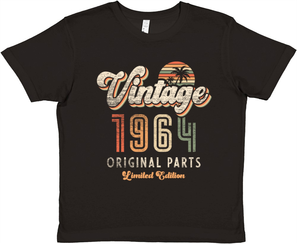 Vintage 1964 Birthday Retro Premium Kids Crewneck T-shirt