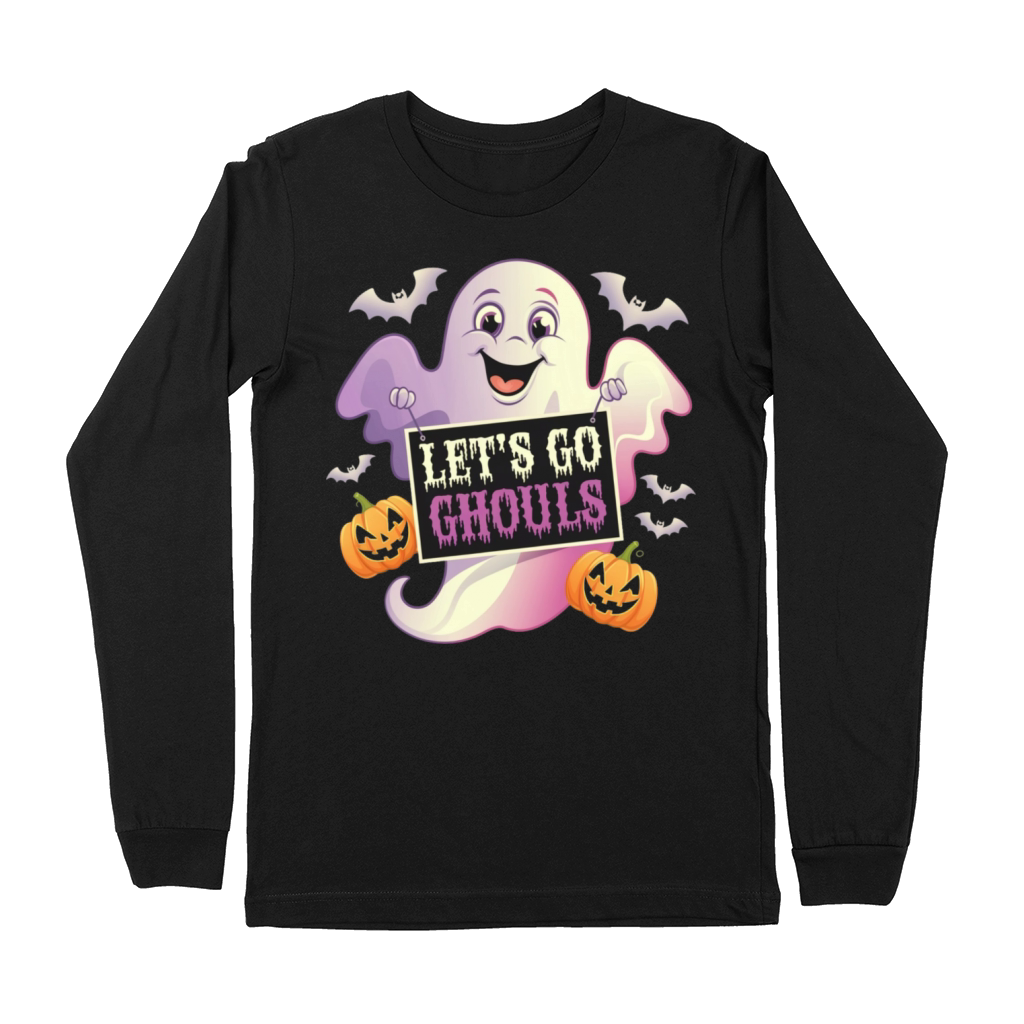Lets Go Ghouls Fashionably Spooky Halloween Art Premium Long Sleeve