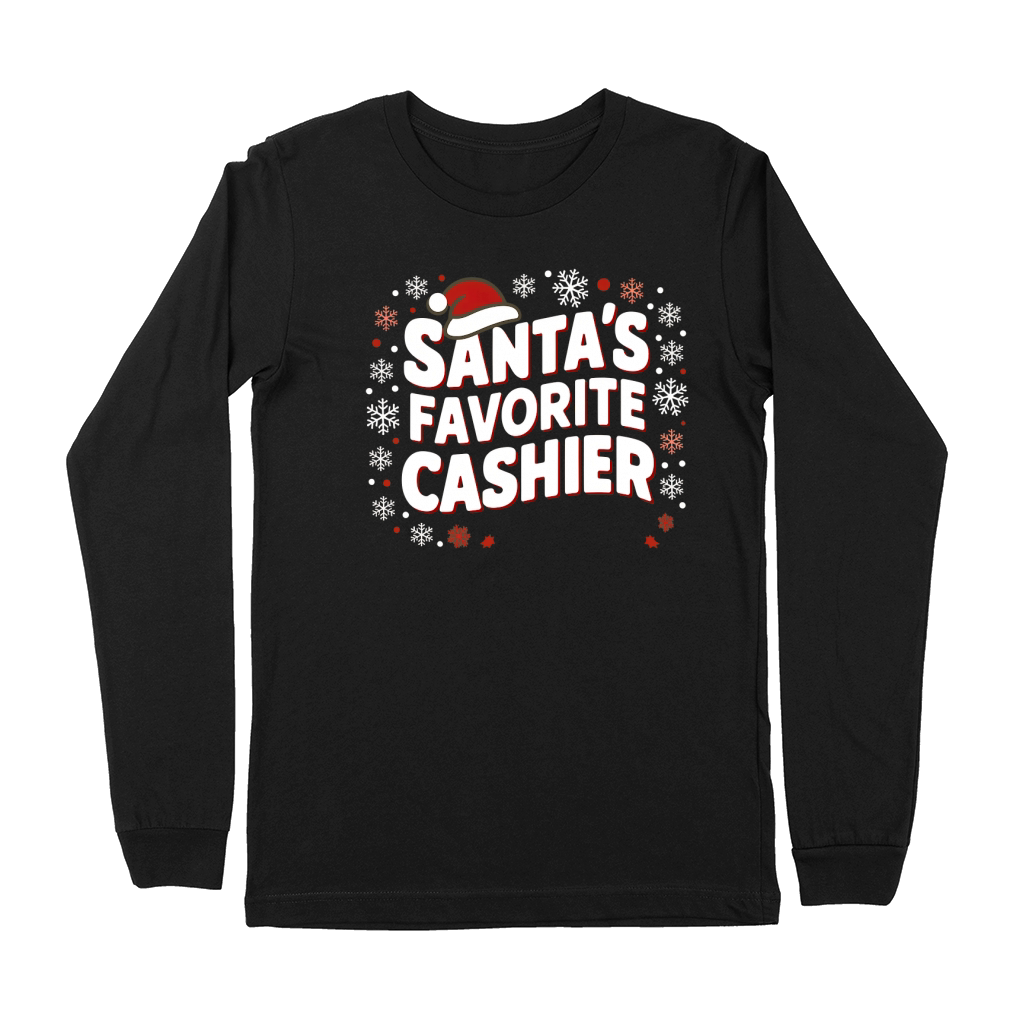Santas Favorite Cashier Christmas Premium Long Sleeve