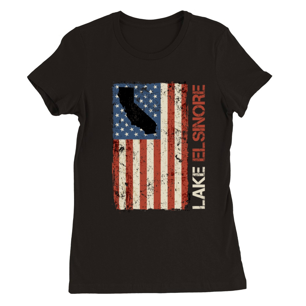 LAKE ELSINORE CALIFORNIA USA Golden State Lakes Premium Womens Crewneck T-shirt