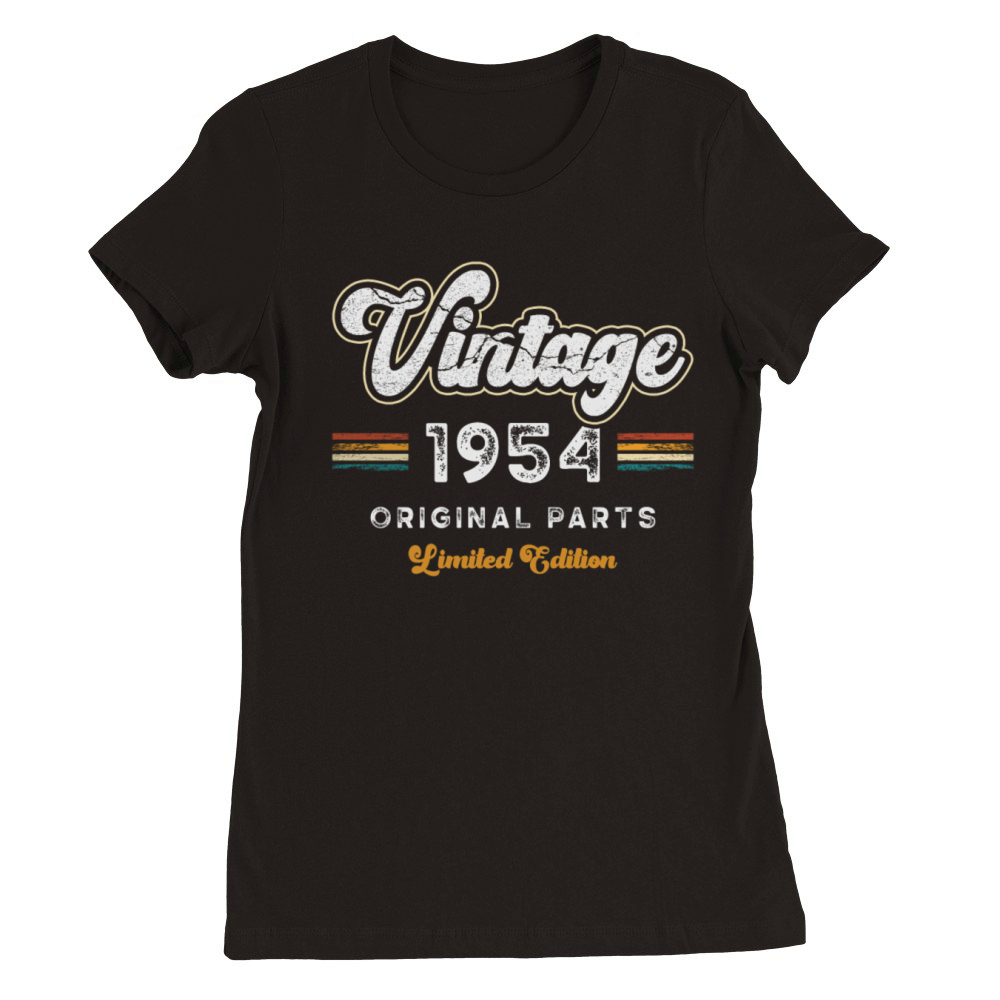Vintage 1954 Birthday Retro Premium Womens Crewneck T-shirt
