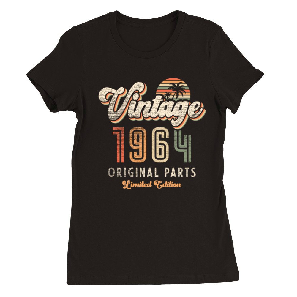 Vintage 1964 Birthday Retro Premium Womens Crewneck T-shirt