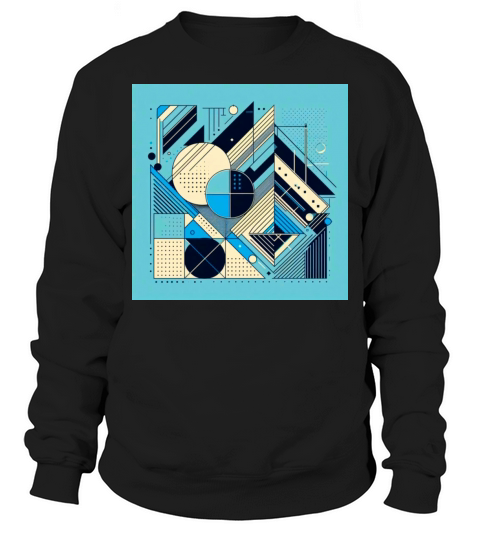 Minimalist Geometric Shapes Retro Style Sweatshirt Unisex