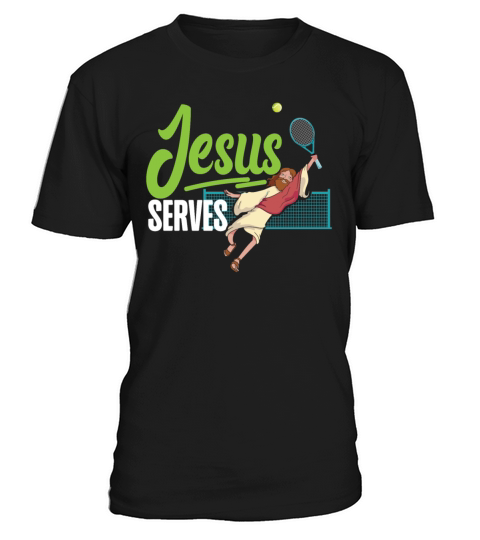 Funny Tennis Player Racket Jesus T-Shirt Unisex