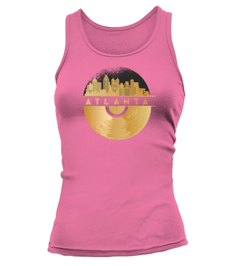 Vinyl-Record-Player Disco-Music Skyline-Atlanta Tank top Woman