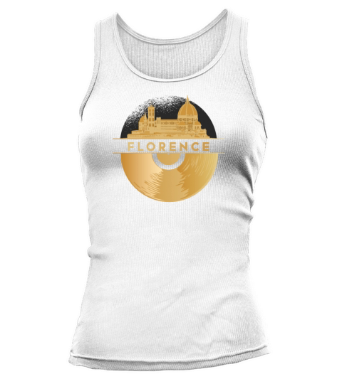Vinyl-Record-Player Disco-Music Skyline-Florence Tank top Woman