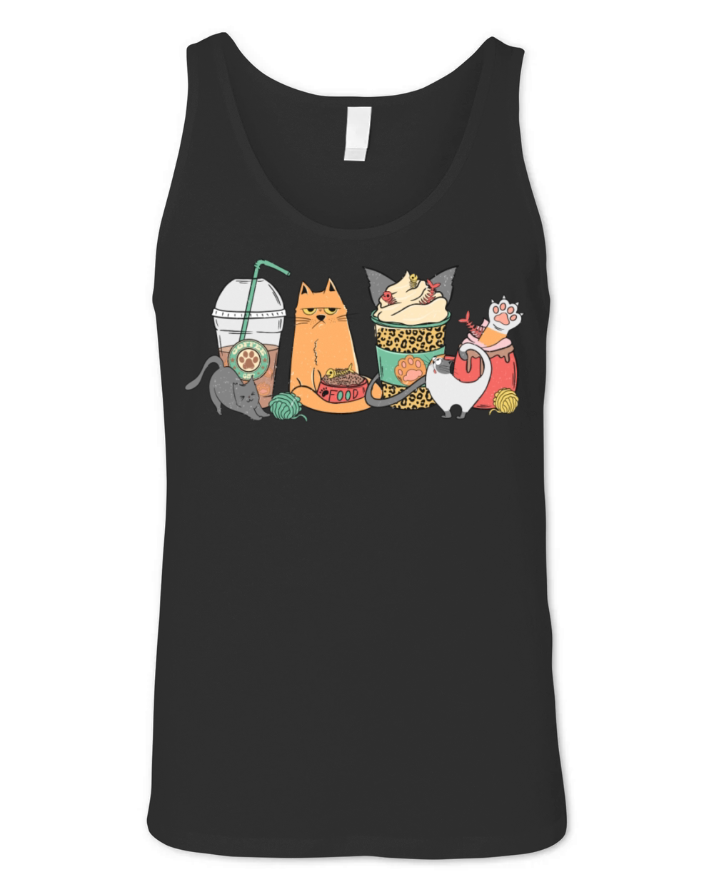 Cat Coffee Unisex Jersey Tank