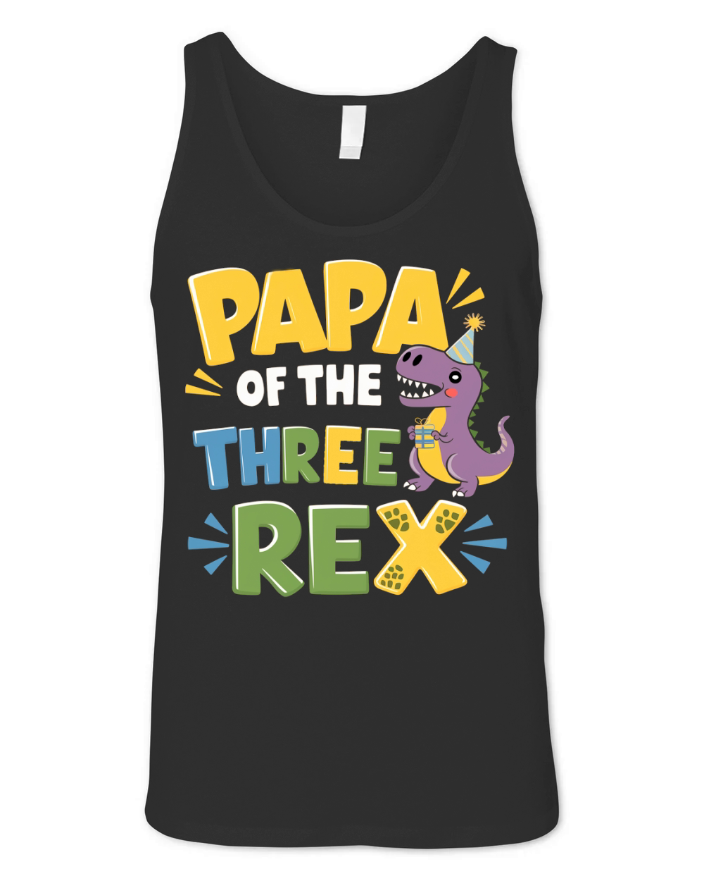 papa of the three rex Unisex Jersey Tank