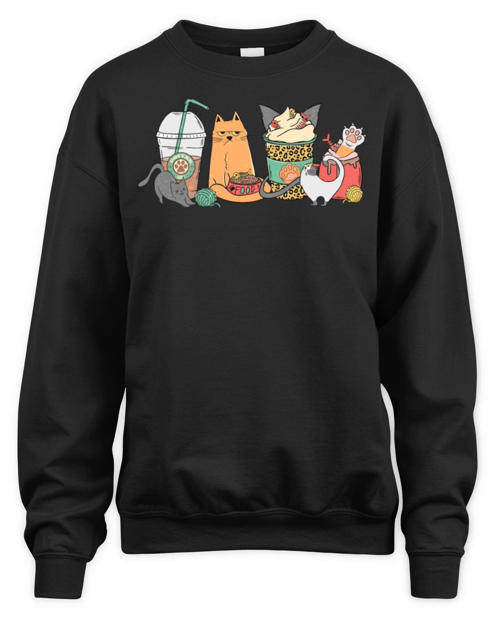 Cat Coffee Unisex Premium Crewneck Sweatshirt