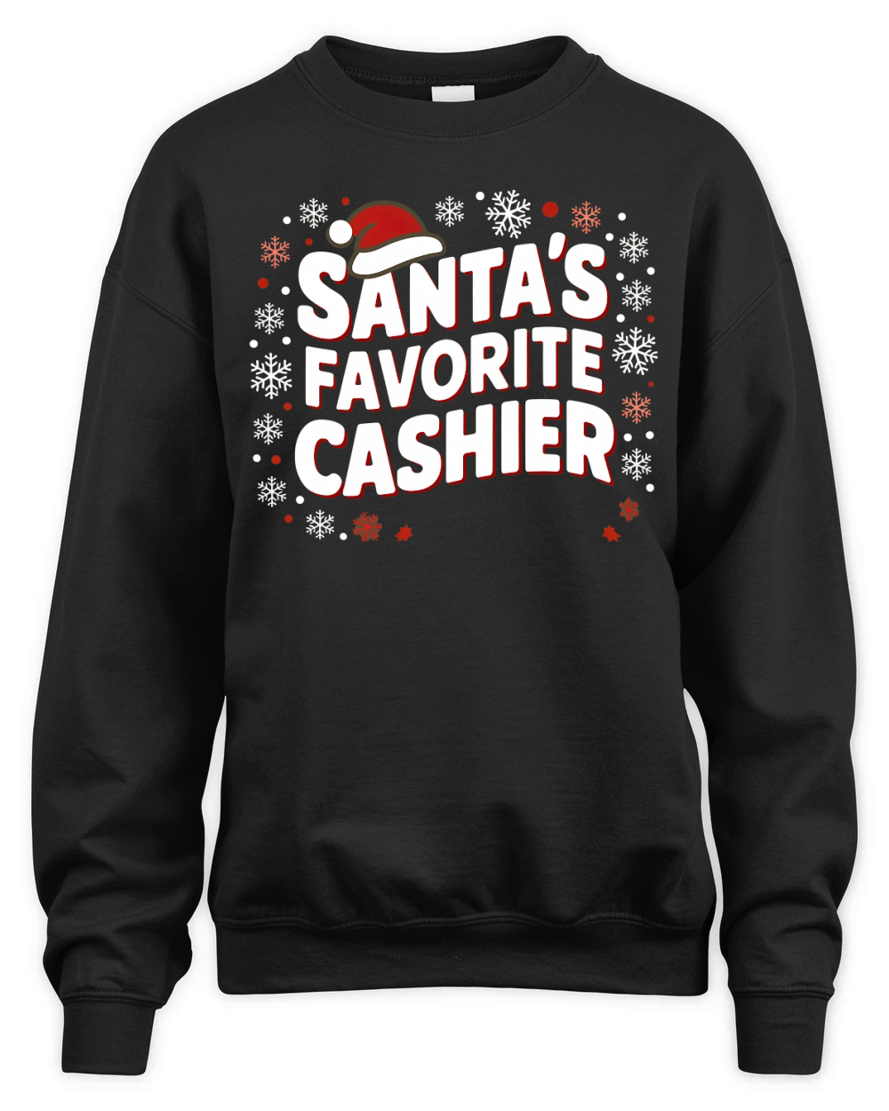 Santas Favorite Cashier Christmas Unisex Premium Crewneck Sweatshirt