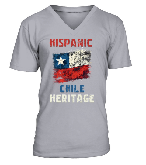 Chilean Heritage Hispanic Heritage Month Celebrati V-Neck T-shirt