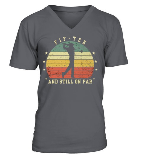 Funny 50th Birthday Golf Lover Fif-tee and still o V-Neck T-shirt