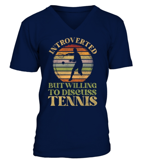 Funny Tennis Player Racket V-Neck T-shirt