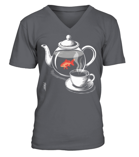 Twin Peaks A Fish In The Percolator Vintage Coffee V-Neck T-shirt