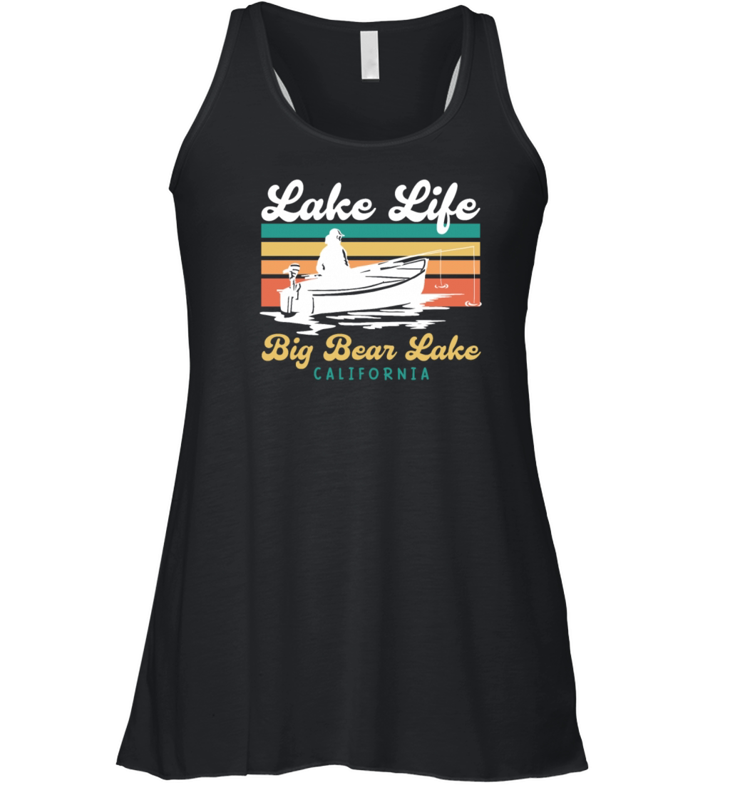 BIG BEAR LAKE CALIFORNIA LAKE LIFE Vintage Women's Flowy Tank Top