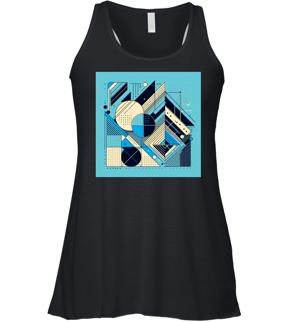 Minimalist Geometric Shapes Retro Style Women's Flowy Tank Top