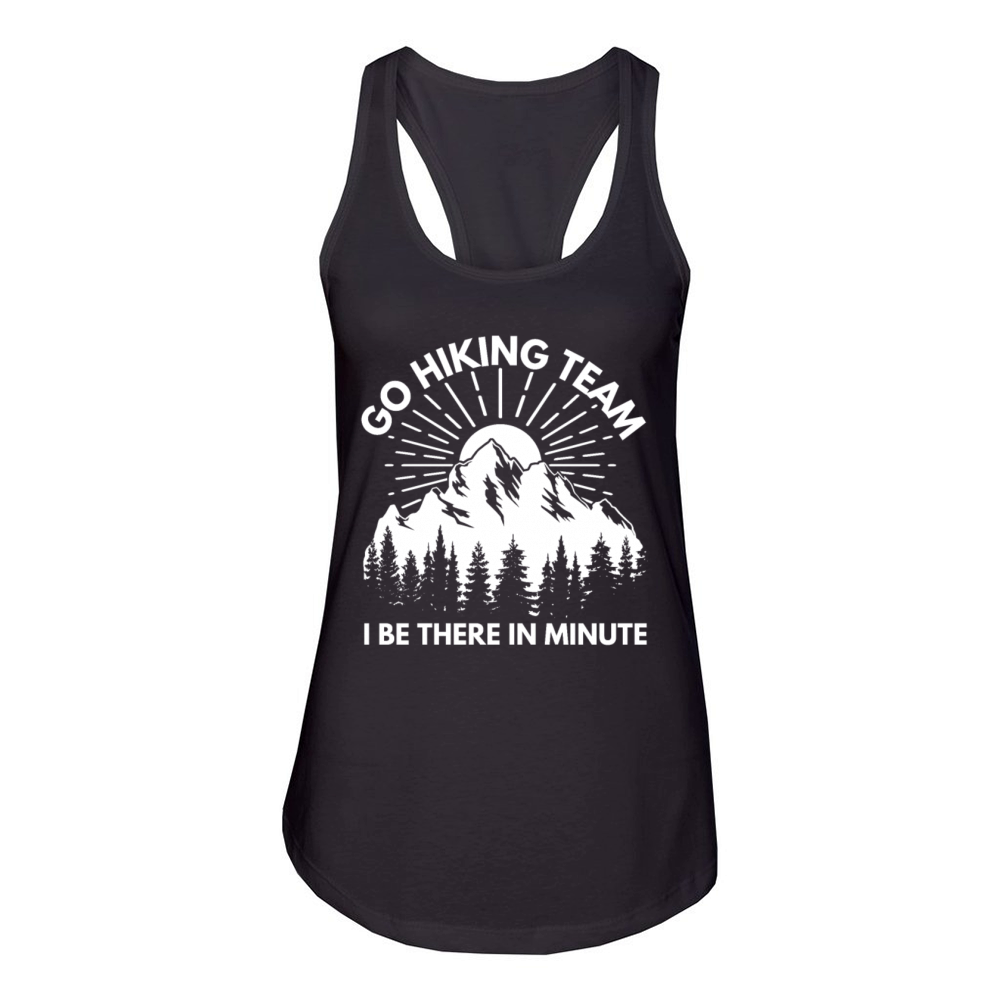 Go hiking team cute camping shirt gift vintage Women's Racerback Tank