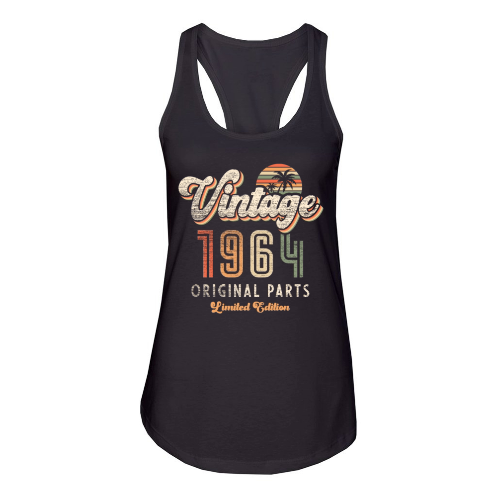Vintage 1964 Birthday Retro Women's Racerback Tank