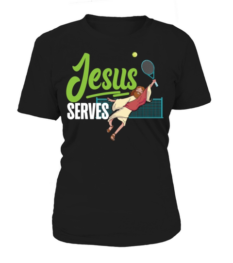 Funny Tennis Player Racket Jesus Women's T-Shirt