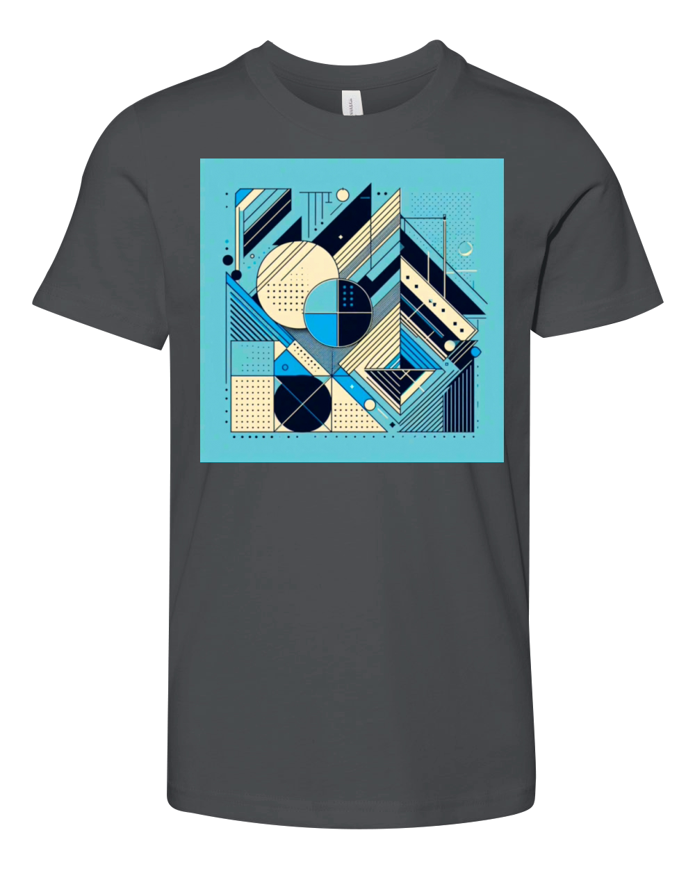 Minimalist Geometric Shapes Retro Style Youth Unisex Jersey Tee