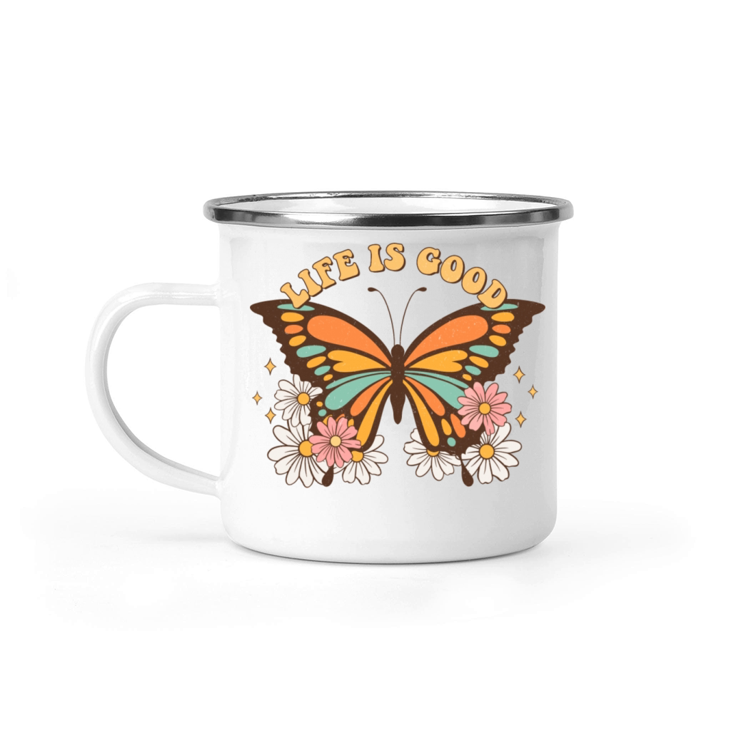 Vintage Butterfly Camping Mug