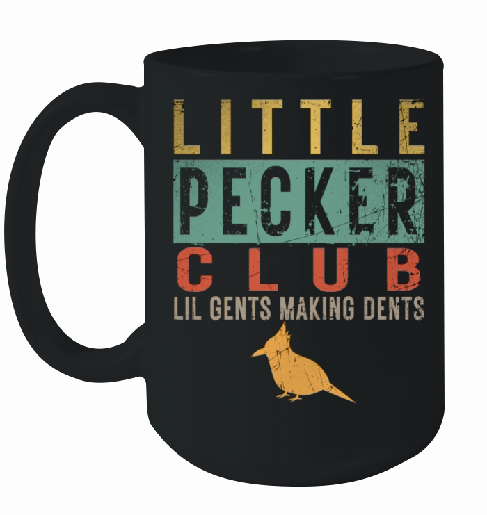 Little Pecker Club Lil Gents Making Dents Retro Wo Ceramic Mug
