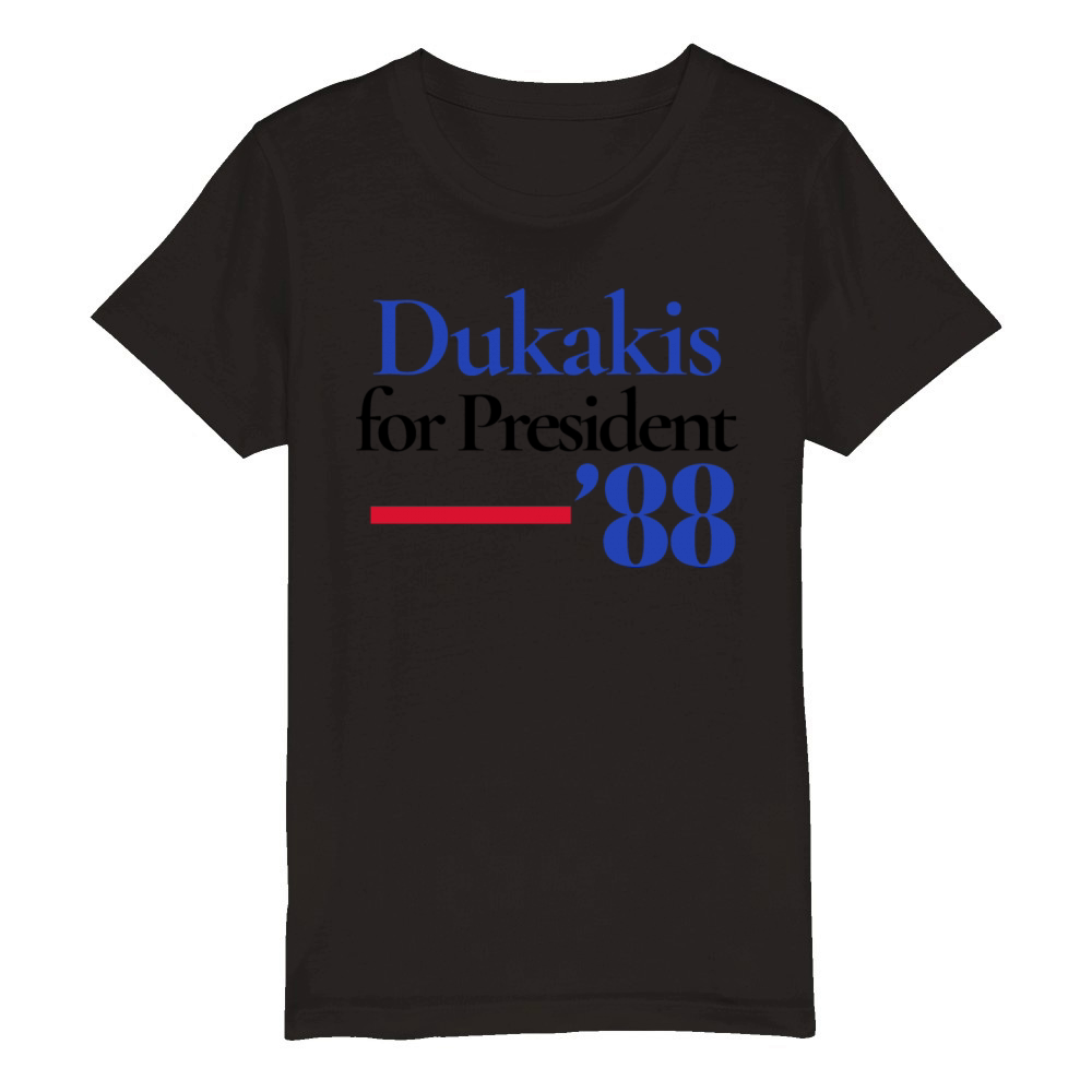 Michael Dukakis for President Campaign Button 1988 Organic Kids Crewneck T-shirt