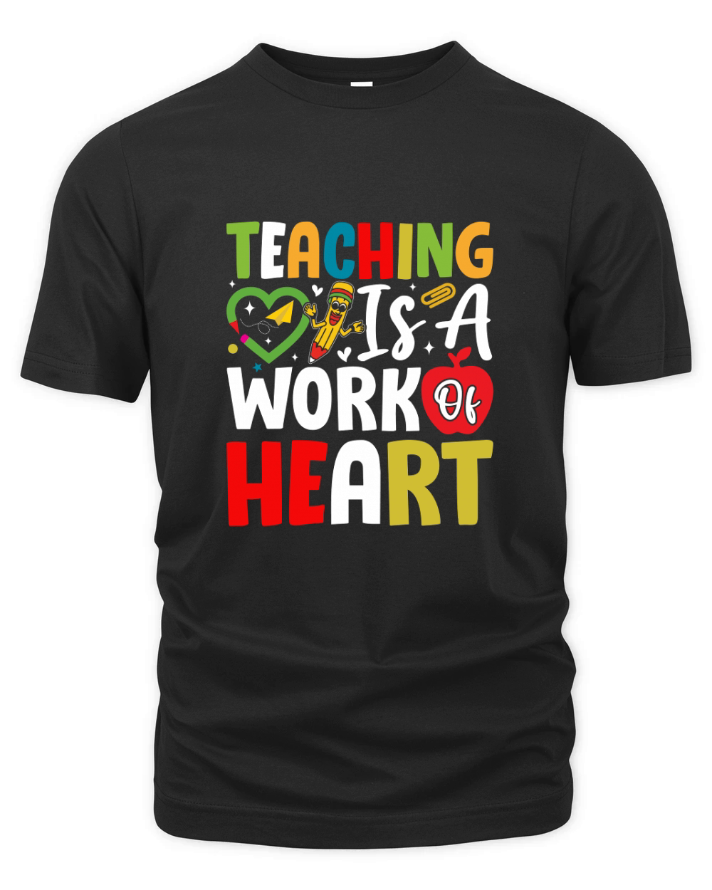 TEACHING IS A WORK OF HEART Organic Unisex T-shirt